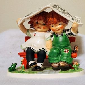 Vintage 1967 Goebel Charlot BYJ #51 "Let It Rain" Redhead Porcelain Figurine.